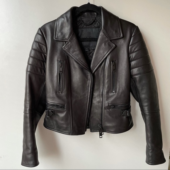 Burberry Prorsum Leather Moto Jacket Black - Picture 3 of 7